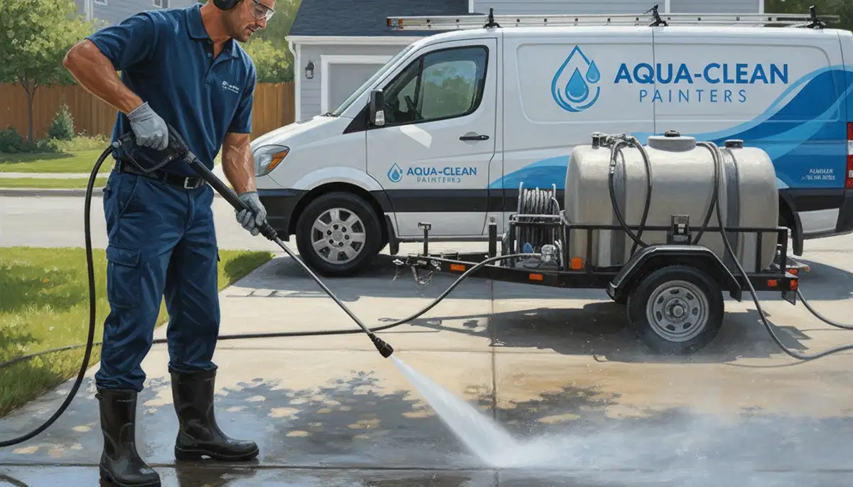 Portland, OR concrete pressure cleaning for driveways and patios by Portland Paint Pros