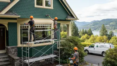 Exterior painting crew serving Portland, OR with professional house painting services