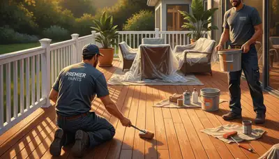 Portland, OR deck painting service protecting wood decks from moisture and moss damage