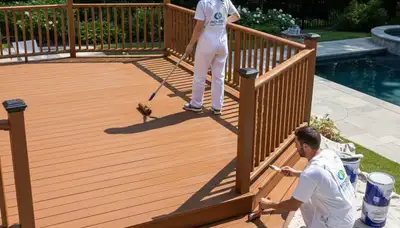 Portland, OR deck painting service protecting wood decks from moisture and weather damage
