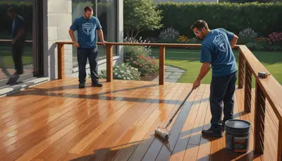 Deck sealing service in Portland, OR to protect wood decks from rain and moisture