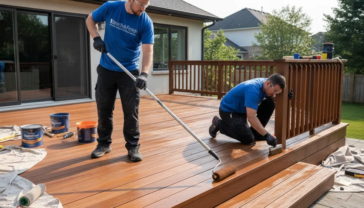 Portland, OR deck staining by Portland Paint Pros for weather-resistant wood protection