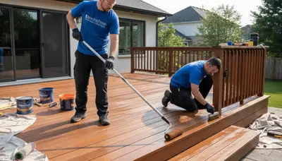 Portland, OR deck staining by Portland Paint Pros for weather-resistant wood protection