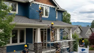 Exterior house painting in Portland, OR by a professional painting contractor