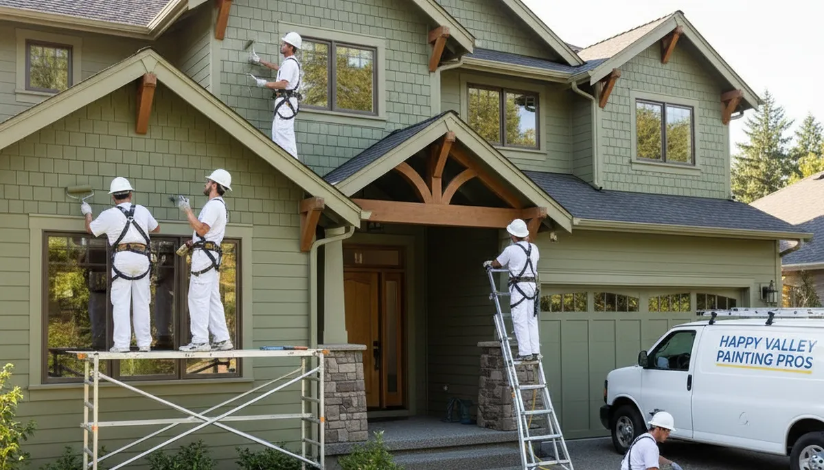 Exterior painting crew in Portland, OR delivering professional house painting services