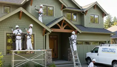 Exterior painting crew in Portland, OR delivering professional house painting services