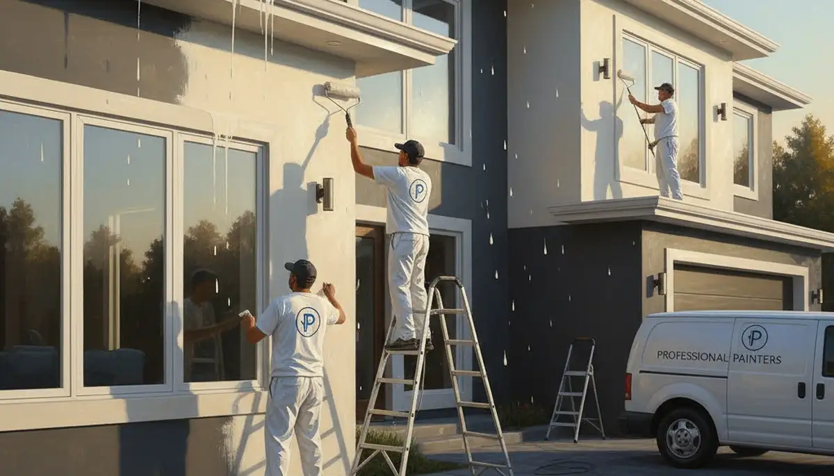 Portland, OR house painters applying durable exterior paint for wet-weather protection