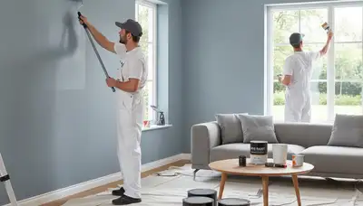 Interior house painting in Portland, OR by Portland Paint Pros for durable, smooth wall finishes
