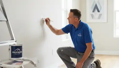 Portland, OR painter repairing scuffs and scratches for interior and exterior paint touch-ups