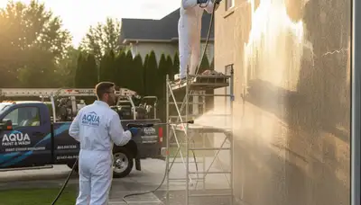 Portland, OR pressure cleaning service removing moss and grime from exterior siding and concrete