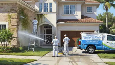 Portland, OR pressure washing service cleaning siding and concrete for moss and grime removal